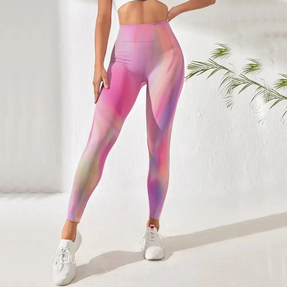 QK Aurora Women Bubble Butt Push Up  Yoga Pant Fitness Workout Gym High Waist Scrunch Tight Mujer Gym Seamless Leggings XP22