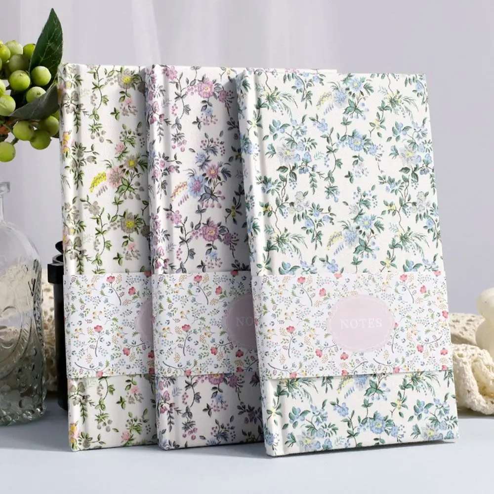 Stylish A6 Cloth Notebook Compact Morandi Embroidered Notebook Fabric Cover Multi-Purpose Printed Notepad