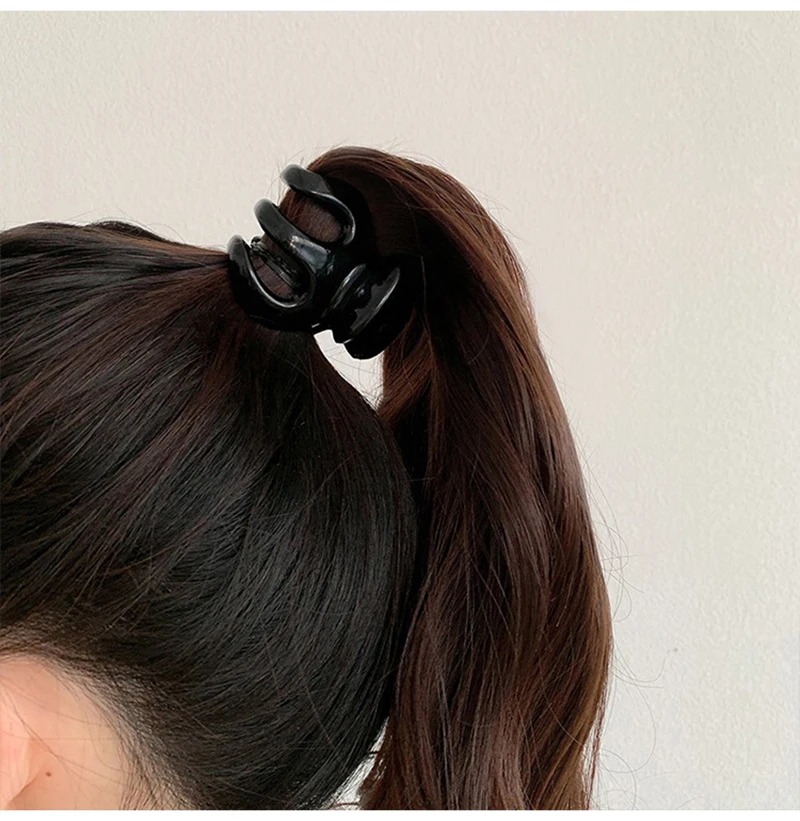 61pcs Cute Set Hair Clip Headdress Plush Hair Ring Hairhoop Girls Ponytail Rubber Band Shark Clip Geometry Hair Claw Hair image 6
