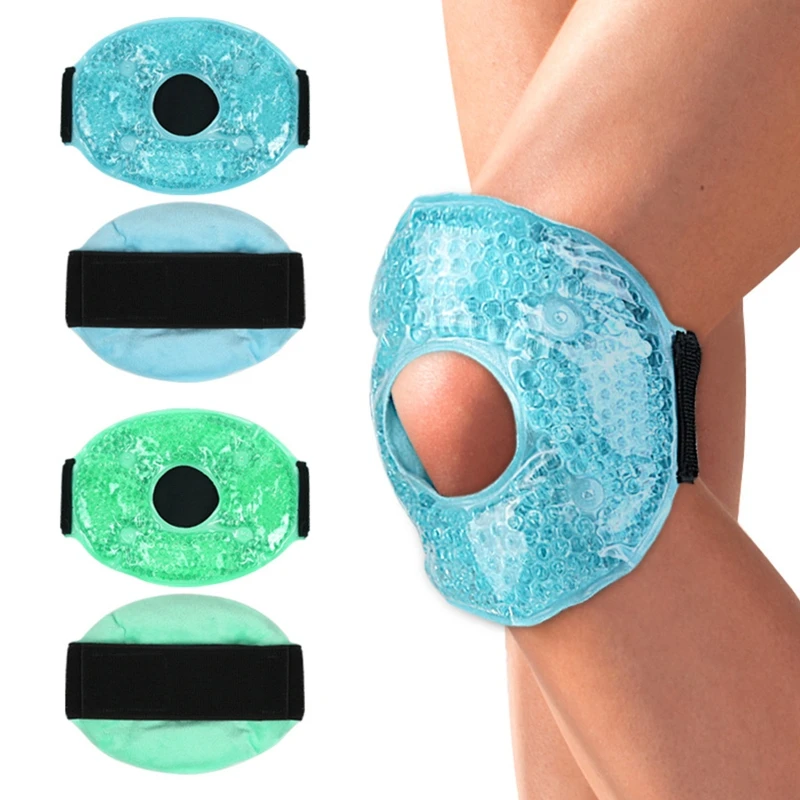 Reusable Knee Gel Ice Pack for Sports Injuries Knee Surgery Cold Pack for Pain Relief Cold Hot Compress Therapy Wrap