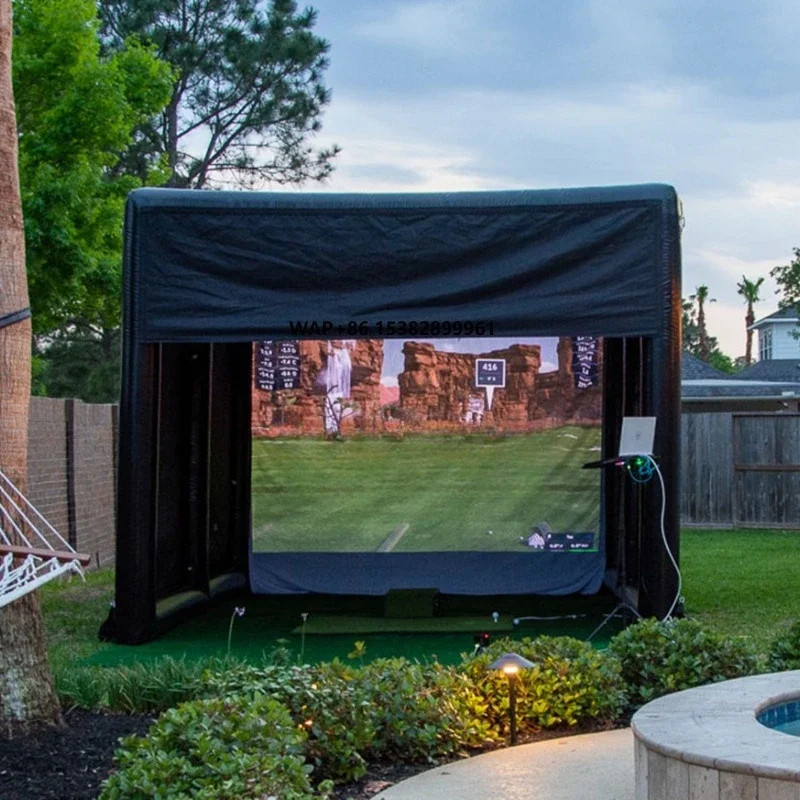 

Commercial Custom Home Golf Simulator Enclosure Driving Range Tent Inflatable Golf Simulator for Practice
