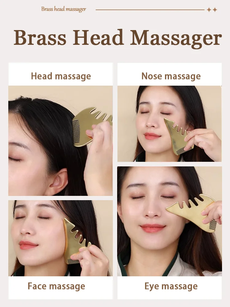 Peigne Double Guasha à dents larges, brosse de massage du cuir chevelu, outil de soin des cheveux, SPA, haute qualité