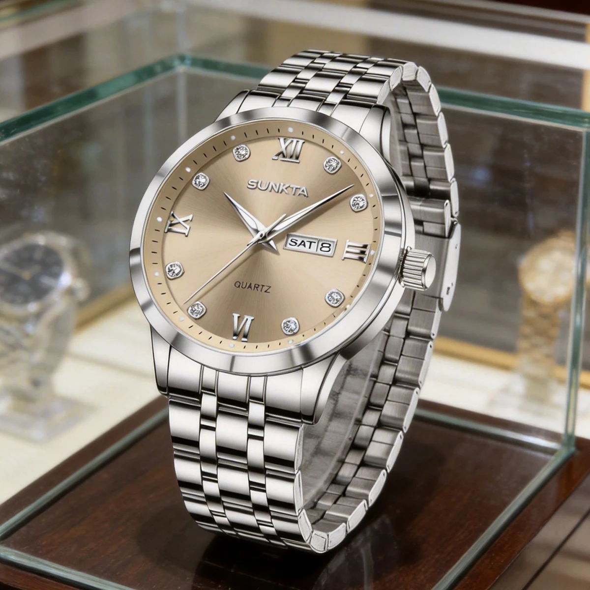 

LIGE Роскошные мужские часы, деловые часы премиум-класса, водонепроницаемые, с подсветкой, датой и днями недели, кварцевые, высокое качество + коробка