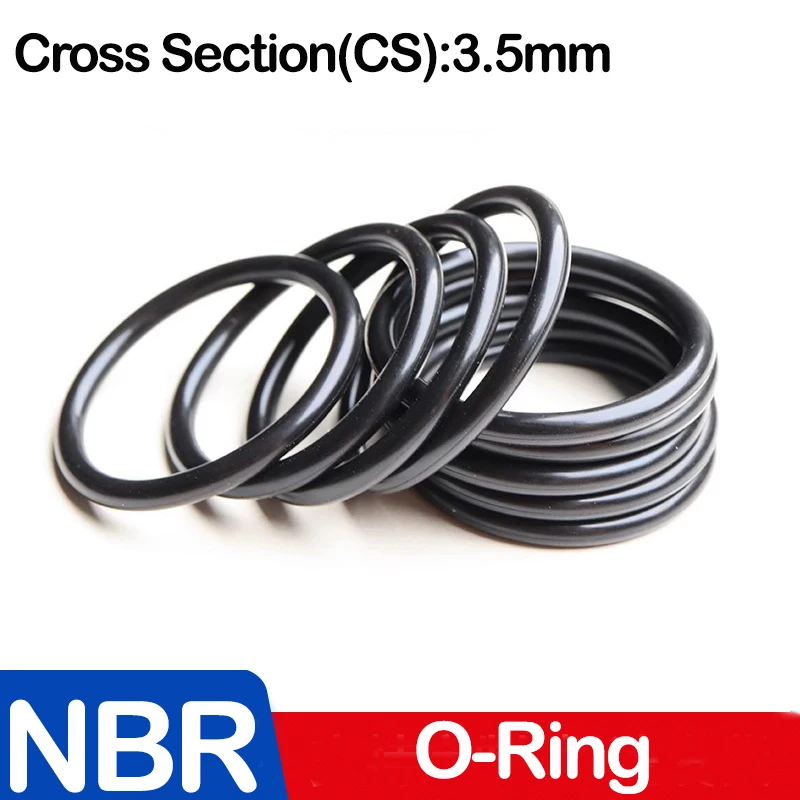 CS 3.5mm,NBR O Ring Sealing Gasket Nitrile Rubber Washers for Car Auto Vehicle Repair Professional Plumbing Air Gas OD x CS