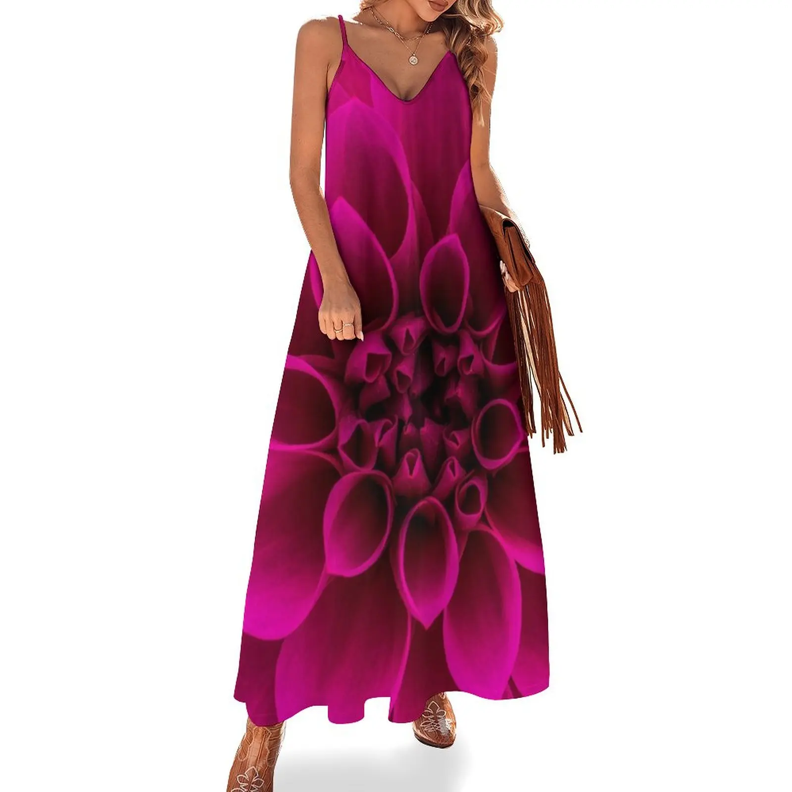 

Розовое платье без рукавов Alotta, летний женский костюм, летние платья, женское летнее длинное платье, эстетичная одежда, 2024