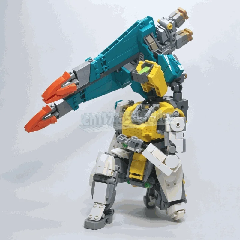 1003Parts Utility Mech Robot MOC Model Custom Puzzle Sci Fi Vehicle Building Blocks DIY Assembly Creative Educational Toy Gift