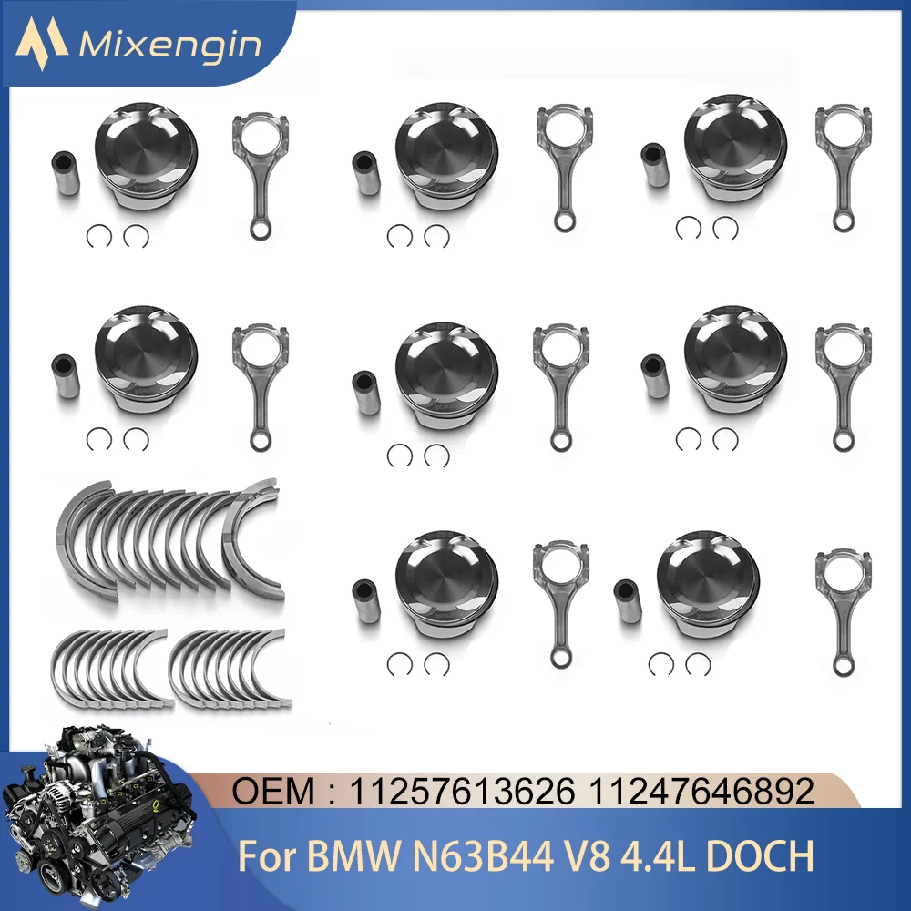 

Engine Parts Piston connecting rod Bearing Kit Fit BMW N63B44 4.4L V8 GAS DOHC For BMW X5 X6 550i 650i 750i 750li xDrive 08-19