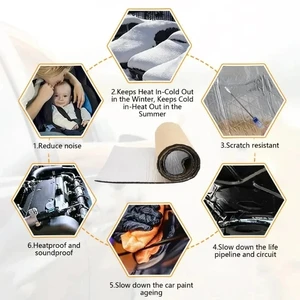 حصيرة مزيل الصوت للسيارة ، باب المحرك ، الدرع الحراري ، الدليل ، ملحق السيارات ، حصيرة إخماد الصوت ، شاحنة ، سيارات الدفع الرباعي ، السقف أعلى 8 مبيعات عازل للصوت رغوة السيارات - No3