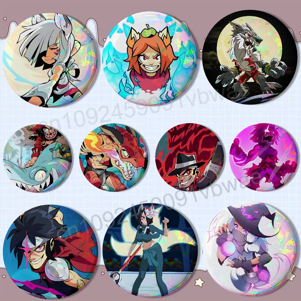 

Age of Dragons Brawlhalla Round Exquisite Badge Brooches Creative Pins For Clothes Hat Backpack Gift Accessories
