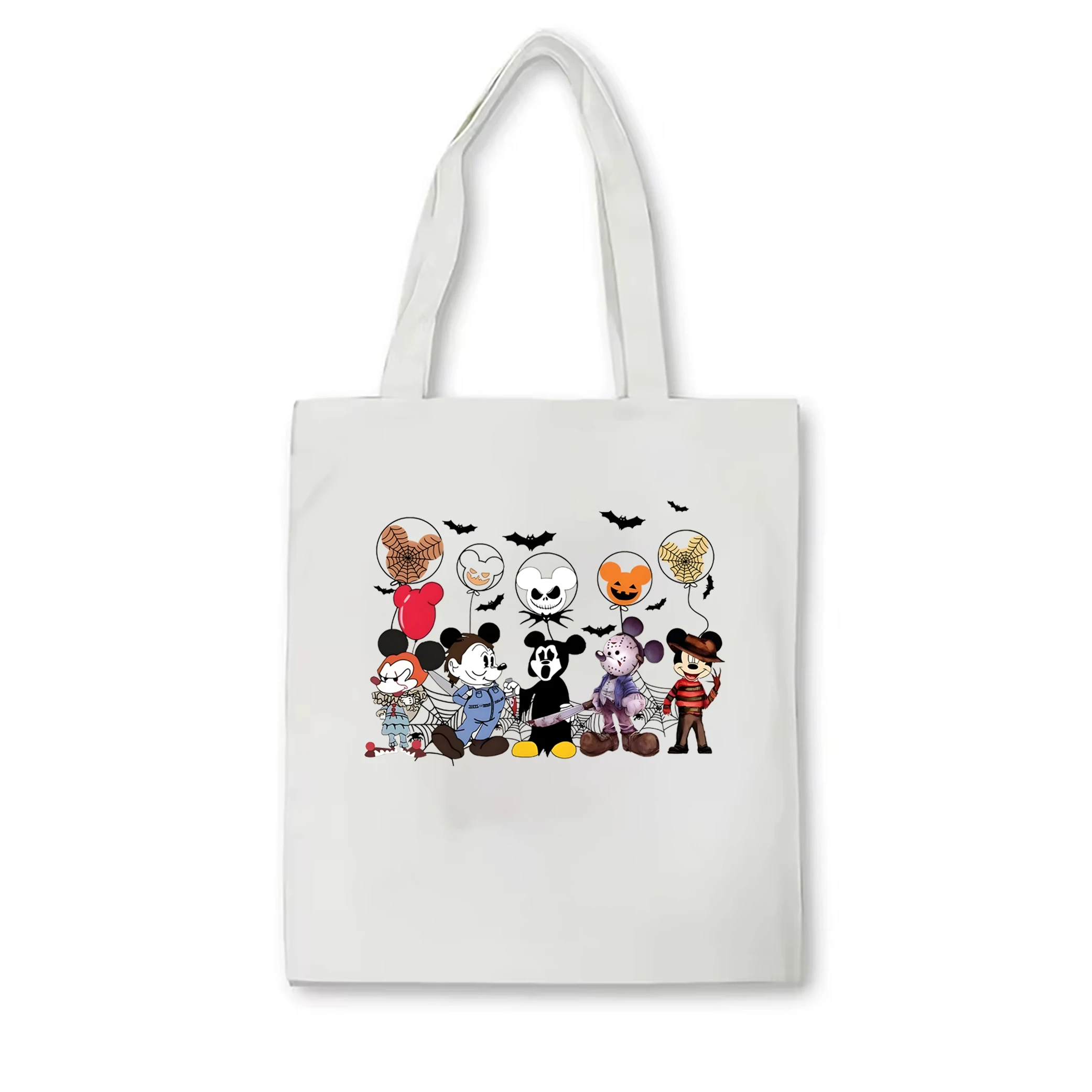 Minnie Mickey Halloween tote bag Disney Horror Movie canvas bag Horror movie inspired canvas tote bag Disneyland shoulder bag