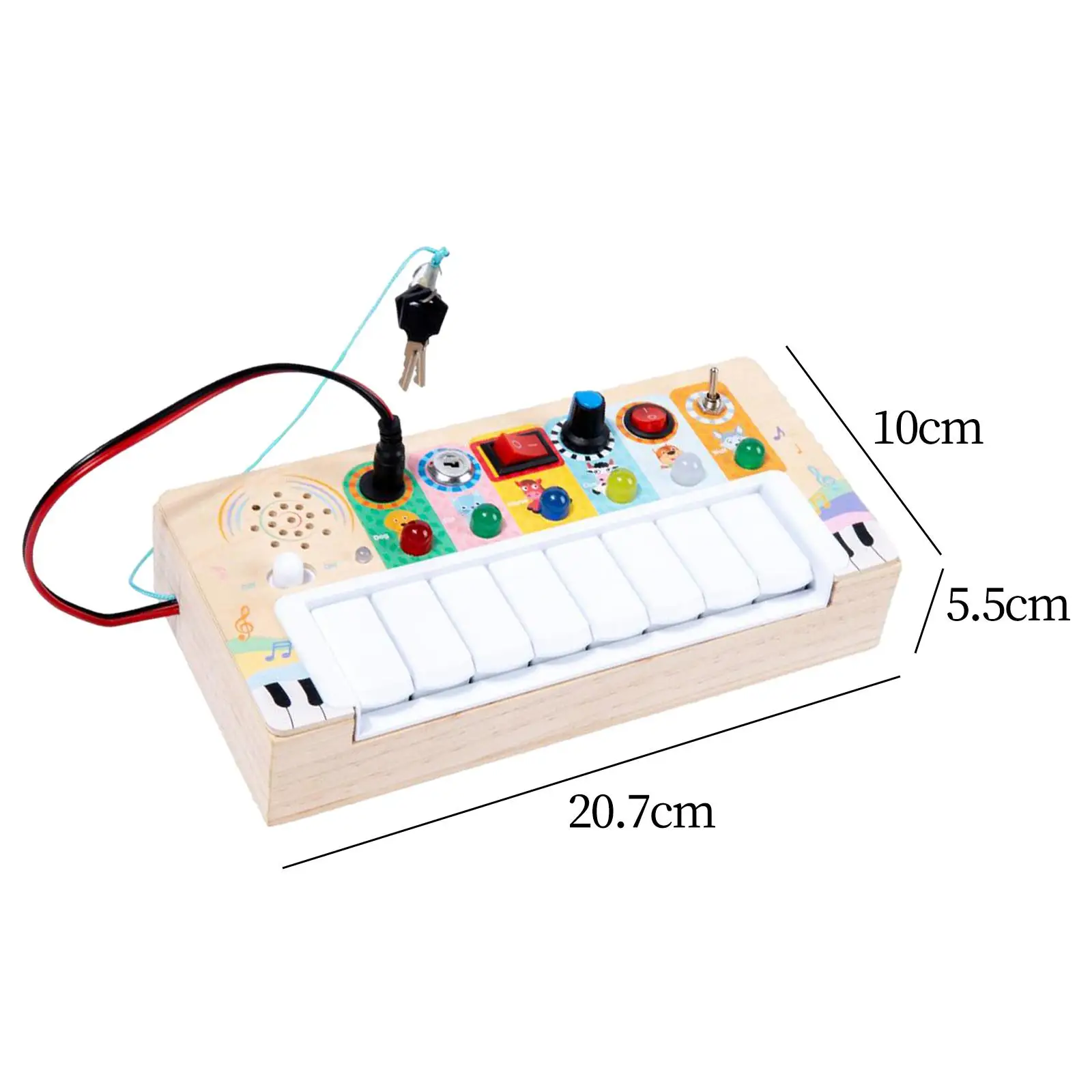 Baby Busy Board Parts Switch Piano Developmental Learning Skill Toy for 1-2 Years Old Girls Boys Toddlers Kids Indoor Play Game