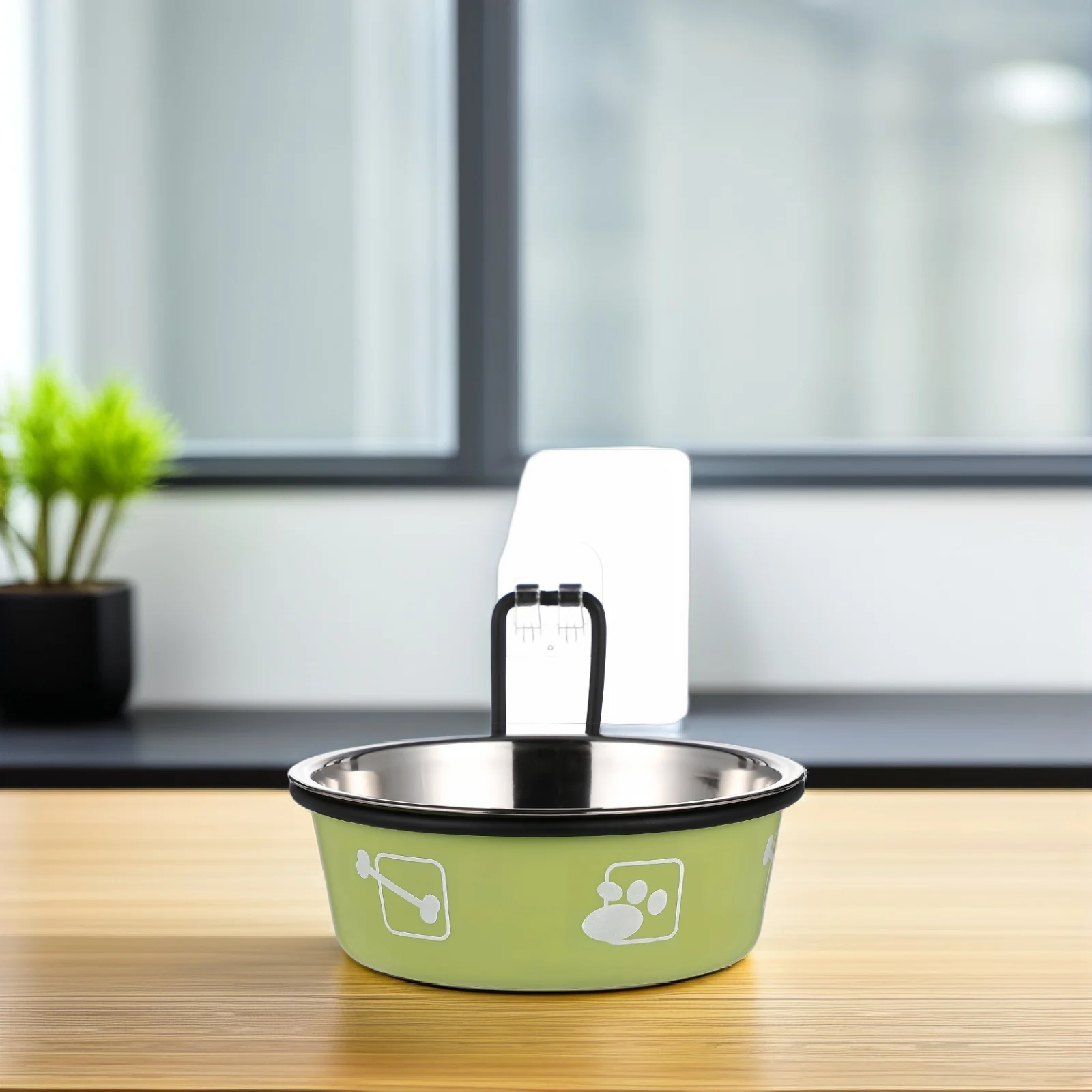 

2pcs Hanging Cat Bowl Stainless Steel 12cm Food Water Bowls Wall Mounted Pet Feeding Station Space Saving Design