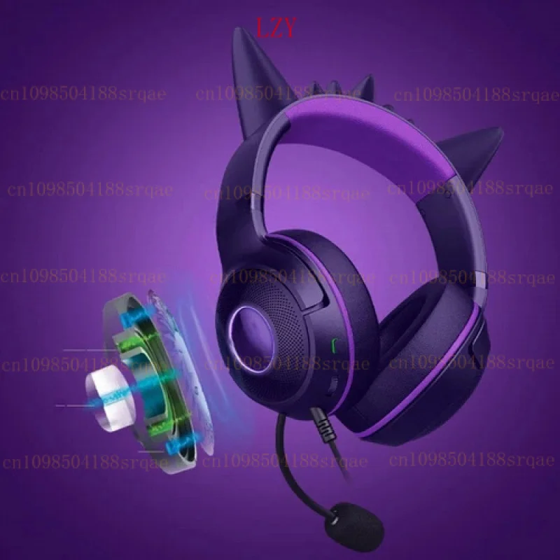 Utilisé pour Razer pour Pokémon Gengar Kraken V3 X casque filaire casque édition limitée