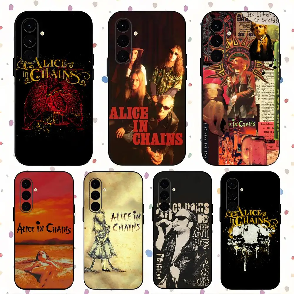 Album Alice In Chains Band Phone Case For Samsung Galaxy S26 S25 S24 S23 S22 S21 Plus Ultra Fold A Soft Black