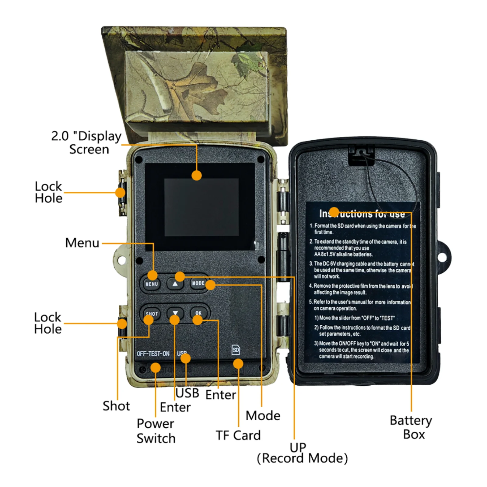 2026 New Solar Trail Camera 4K 5K 60MP WiFi Game Camera IP66 Waterproof Wide-Angle Night Vision for Outdoor Detection Monitoring