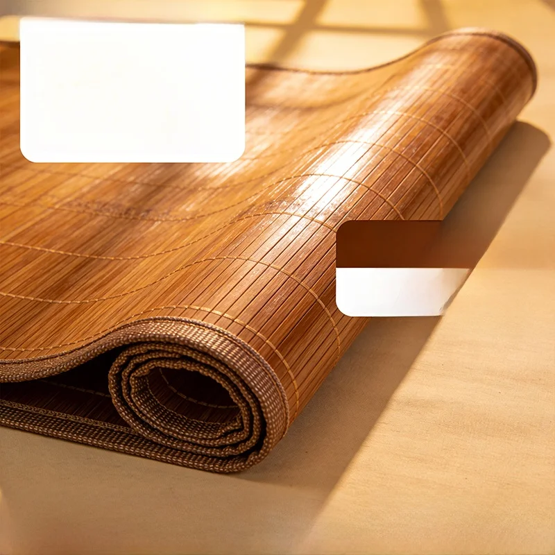 Natural Double-Sided Bamboo Cooling Mat .8m Straight Tube Mat Summer Winter Use for Students Dormitory Home Use Mat
