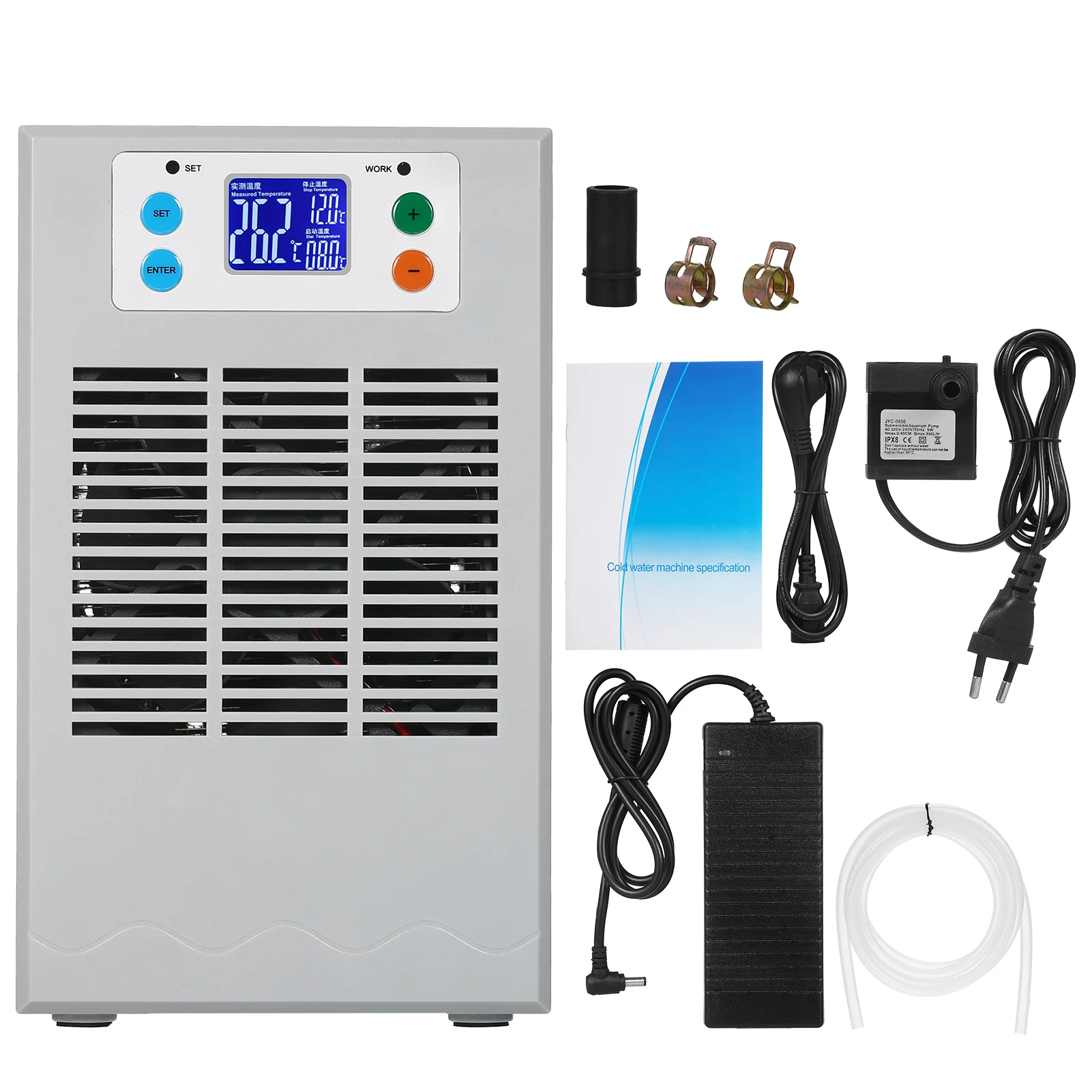 100W 30L Small Fish Tank Water Heater&Chiller Aquarium Chiller Semiconductor Electronic Aquarium Cooling& Heating System