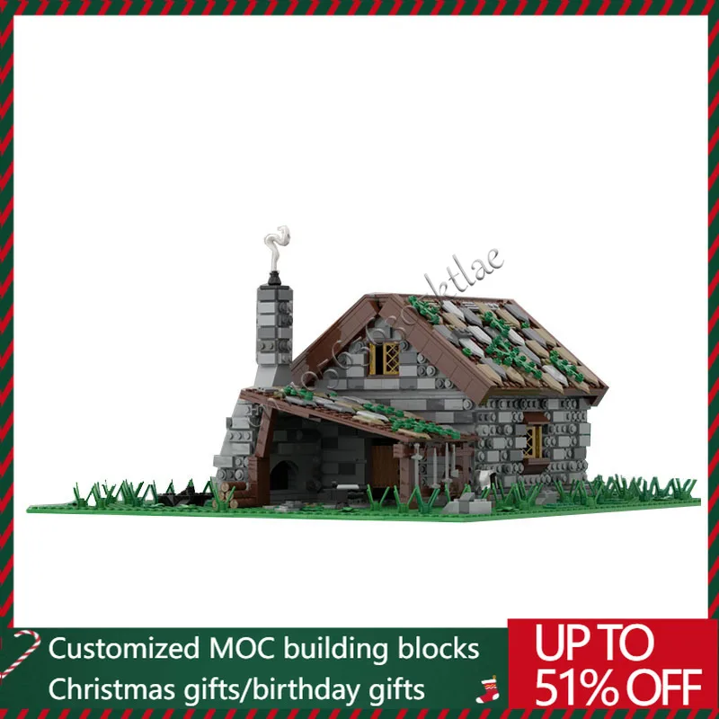 

1849 PCS MOC Medieval Medieval Forge House Construction Building Blocks Model Retro Street View Children Assembly Festival Gifts