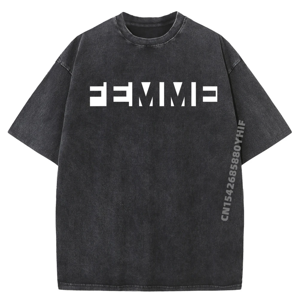 

Мужские футболки с рисунком Femme Invisibility Лесбийская одежда Мужская футболка с принтом Мужская одежда Минималистичная стираная рубашка