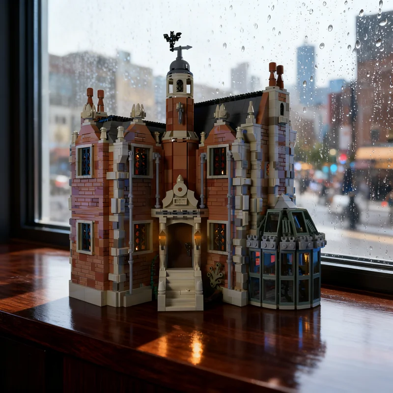 

2098pcs MOC Modular Haunted Mansion Streetscape Model Building Blocks Toy Gift Creative Display Collectible Desk Premium Adult