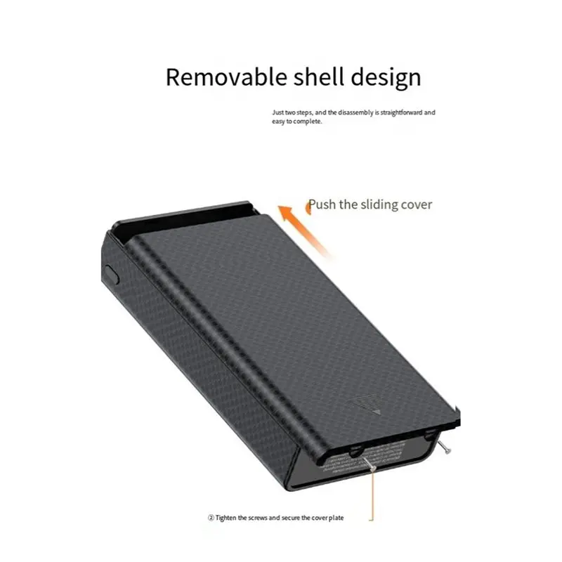 24-Hour Delivery PD100W Power Bank Shell,6X21700 Battery DIY Housing-Winter-Enhanced Design, Supports /PD3.0/QC3.0 For Laptop
