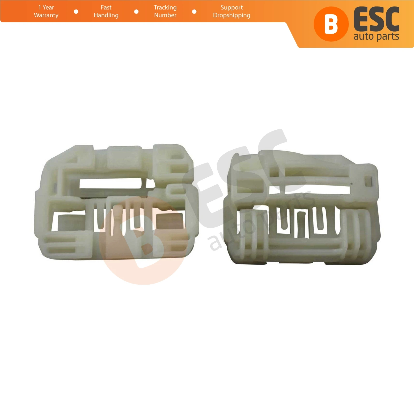 ESC Auto Parts EWR5016 2 Pieces Window Regulator Repair Clips Brackets Front Left Door  for Hyundai I30 MK1 2007-2011