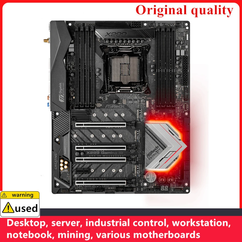 

Used For ASROCK X299 Gaming i9 Motherboards LGA 2066 DDR4 ATX For Intel X299 Overclocking Desktop Mainboard SATA III USB3.0