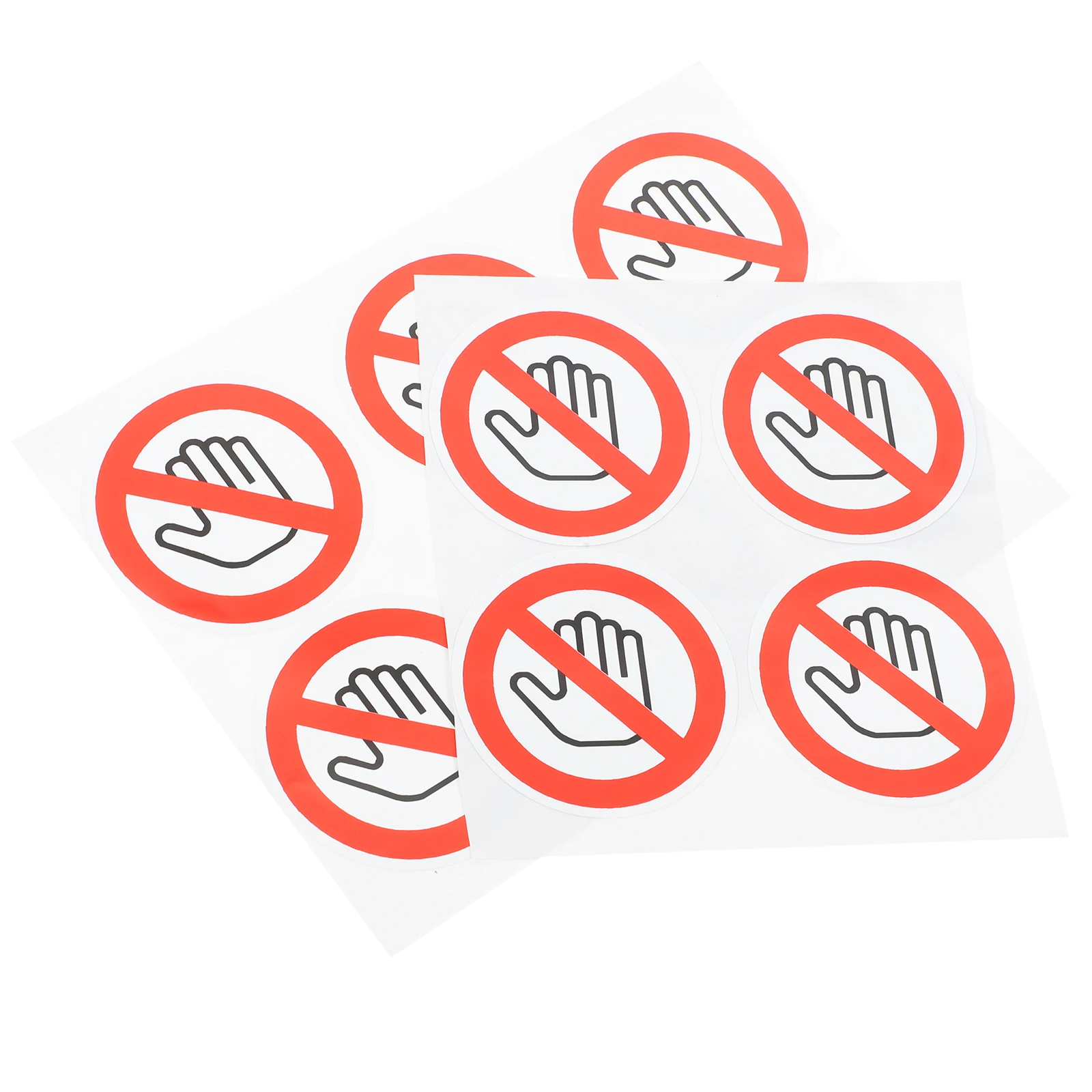 

10 Pcs Warning Sign Stickers Allergic Do Not Touch Label Don't Round Vinyl Decal Funny Please Water Proof Device Decals