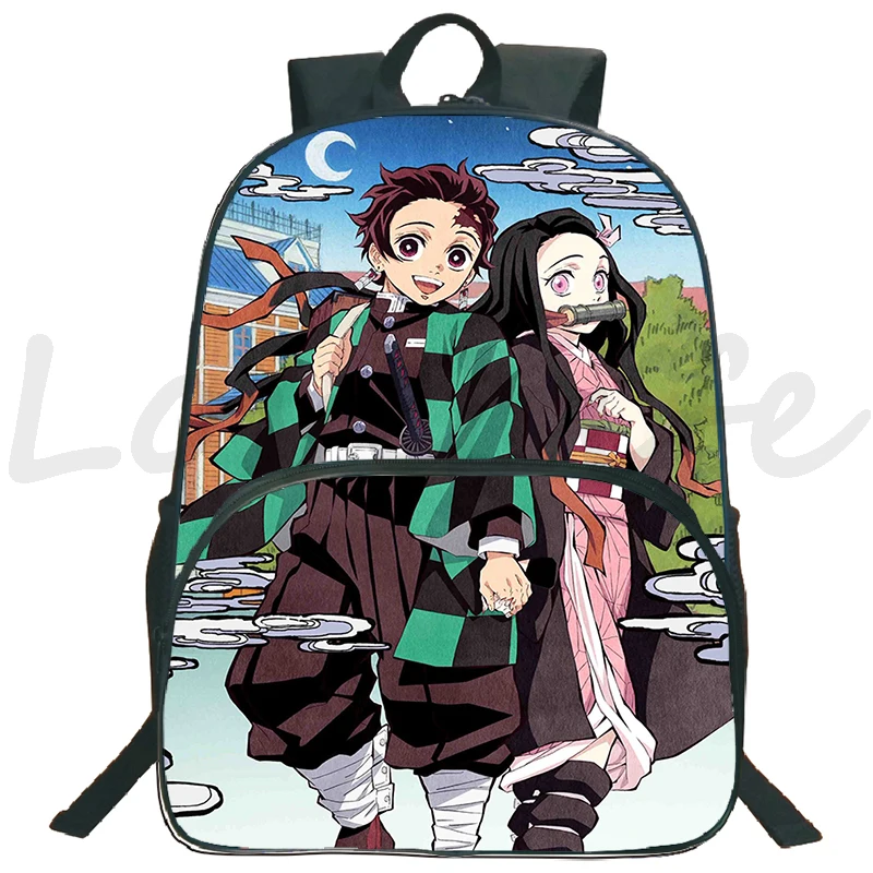 Demônio Slayer Anime Mochila, Kamado Tanjirou, Kimetsu No Yaiba, Sacos De Viagem Adolescente, Meninos e Meninas Notebook Mochila, Crianças Bookbag