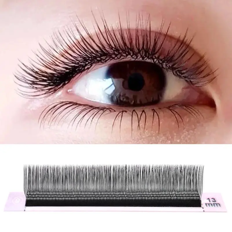 New 2D U Shaped YY Eyelash Extension Double Layer U YY Lashes Super Soft Parallel Premade Fan Lashes C/D/CC Curl Makeup Tools