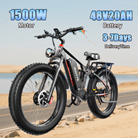 S26 DUOTTS E Bicycle 1500W Motor 48V20AH Samsung Battery Hydraulic Braking Electric Bicycle 26-inch Fat Tire Electric Bicycle