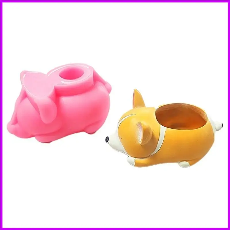 

3Pcs Dog-shape Silicone Molds Set Non-stick DIY Succulents Pots Silicone Mold