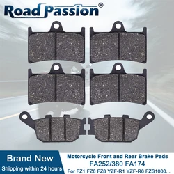 Road Passion Motorcycle Front and Rear Brake Pads for YAMAHA FZ1 YZF R6 YZFR6 FZ6 FZ 8 FZ8 FZS1000 FZS 1000 YZFR1 YZF R1