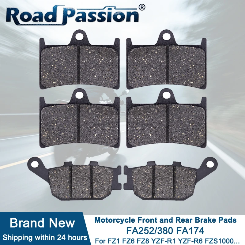 Road Passion Motorcycle Front and Rear Brake Pads for YAMAHA FZ1 YZF R6 YZFR6 FZ6 FZ 8 FZ8 FZS1000 FZS 1000 YZFR1 YZF R1