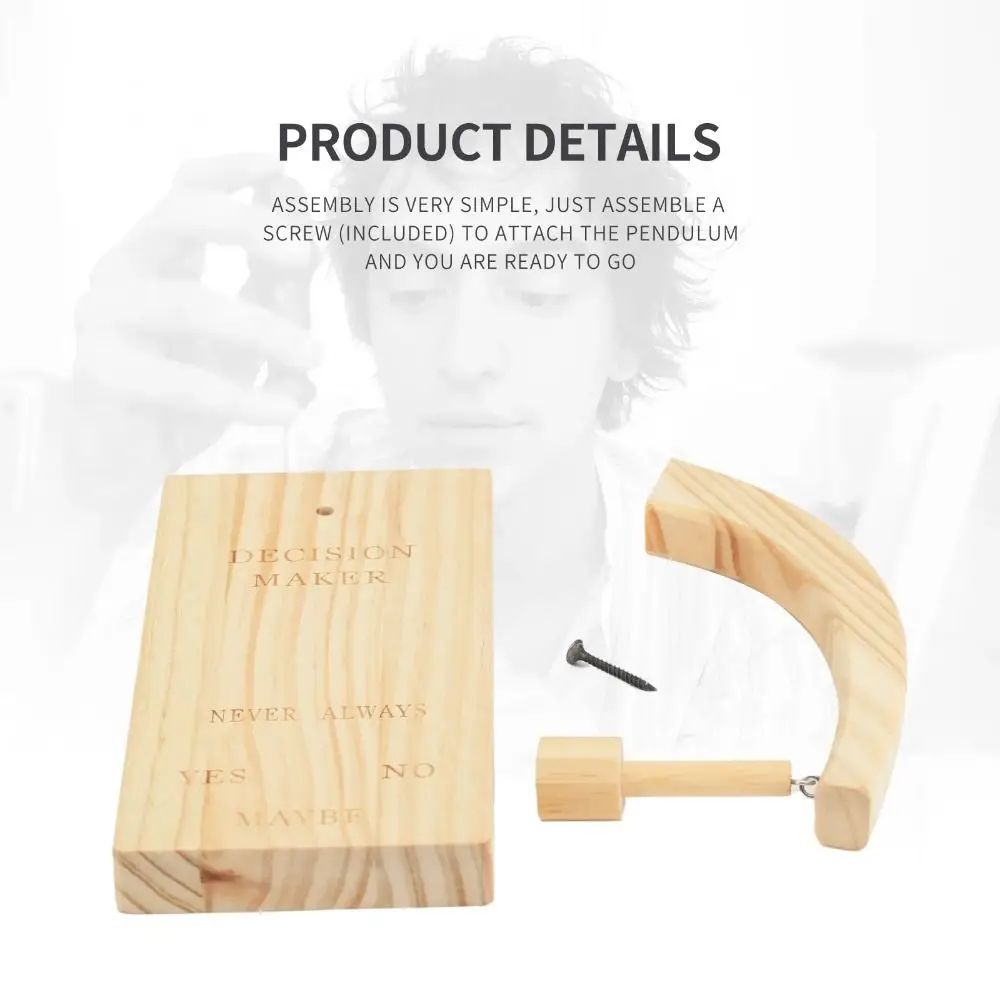 Wooden Decision Maker Pendulum Handmade Magnetic Swing Pendulum Ornament Cute Novelty Tabletop Game Find Answers