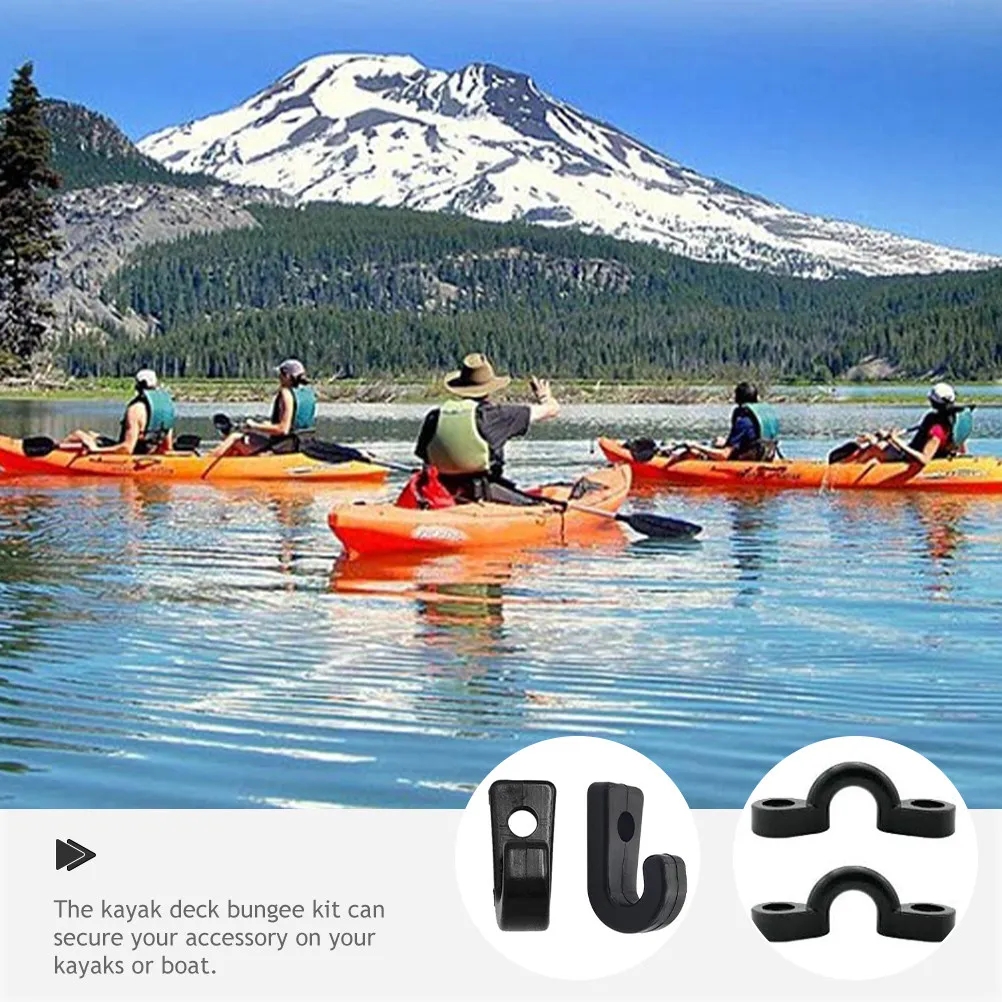 

Комплект эластичных шнуров для каяка: система крепления для палубы, надежное крепление весел и удилищ, эластичные ремни с крючками для каяка