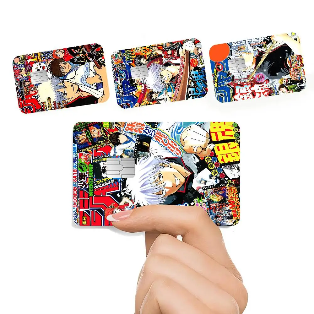 جينتاما أنيمي أنماط مختلفة بوكر ملصق فيلم الشريط الجلد لبطاقة الائتمان بطاقة الخصم رقاقة كبيرة #2