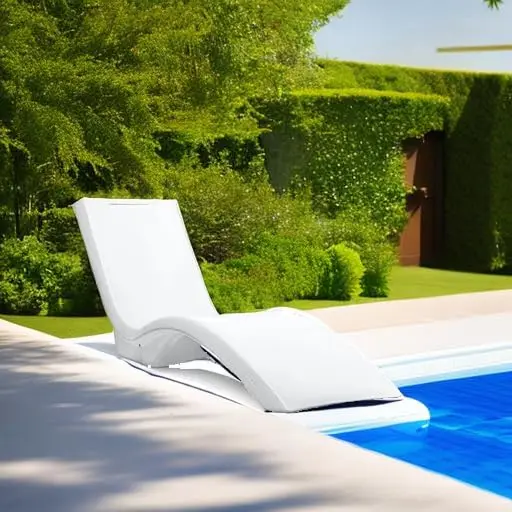 Lounger, Fade-Resistant, Waterproof Patio Furniture, Pool Lounge Chair for Sun Shelf, Use in Pools with Shelves