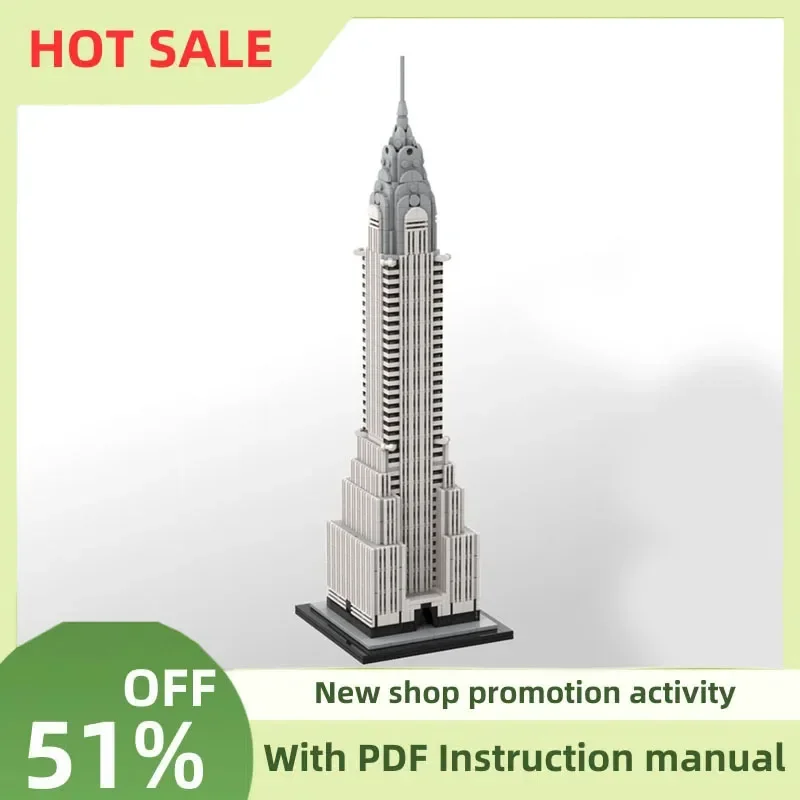 

New 1210Pcs City Hot Selling Street View Moc Modular Chrysler Model Building Blocks Diy Creative Ideas Kids Toys Birthday Gifts