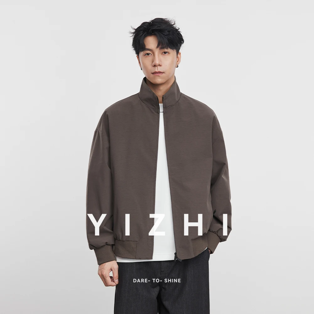 Fashion Men's Stand Collar Skin-friendly Jacket Spring Autumn 2025 New Functional Casual Zipper Jacket Top Men's Sports Jacket