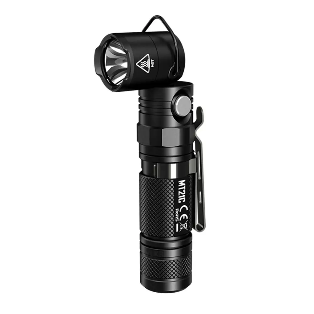 NITECORE MT21C Handheld Tactical Flashlight XP-L HD V6 max 1000 Lumen 90 degree adjustable Outdoor Sports torch rescue light