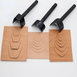 Belt Accessories High Speed Steel Tail Punch Semi-circle /V/square Tail Cut Homemade Handmade Leather Belt Shape Cutting Tool