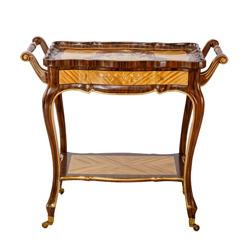 Luxury Wooden Serving Trolly Cart For Food, Tea, Snacks,carry From Kitchen To Hotel Rooms, Restaurant Table Serving Traditional
