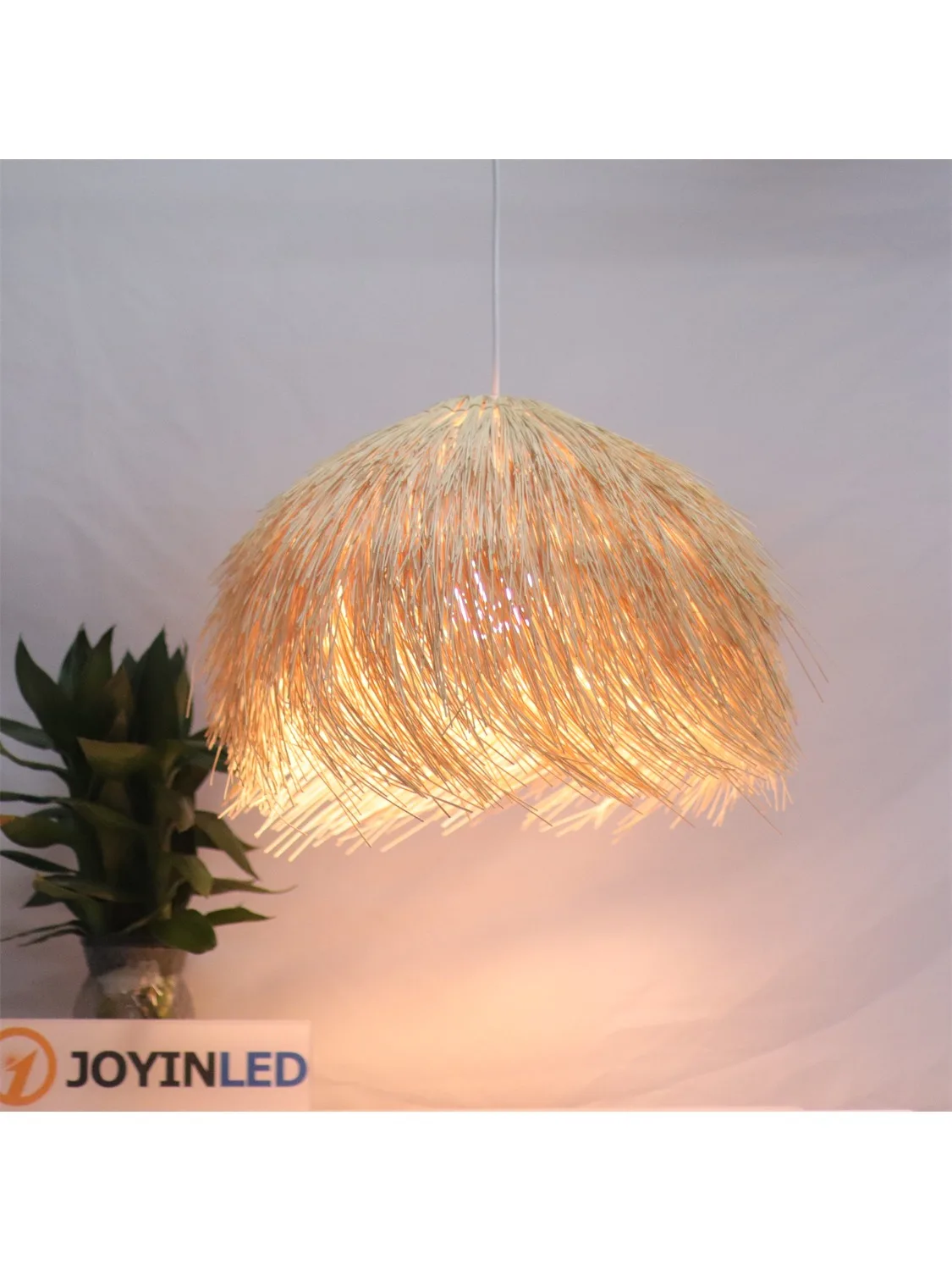 50CM Handgeweven Rotan Led Kroonluchter Japanse Wabi Sabi Restaurant Hanglamp Thuis Kamer Decor Retro Hanglampen Armatuur - afbeelding 2
