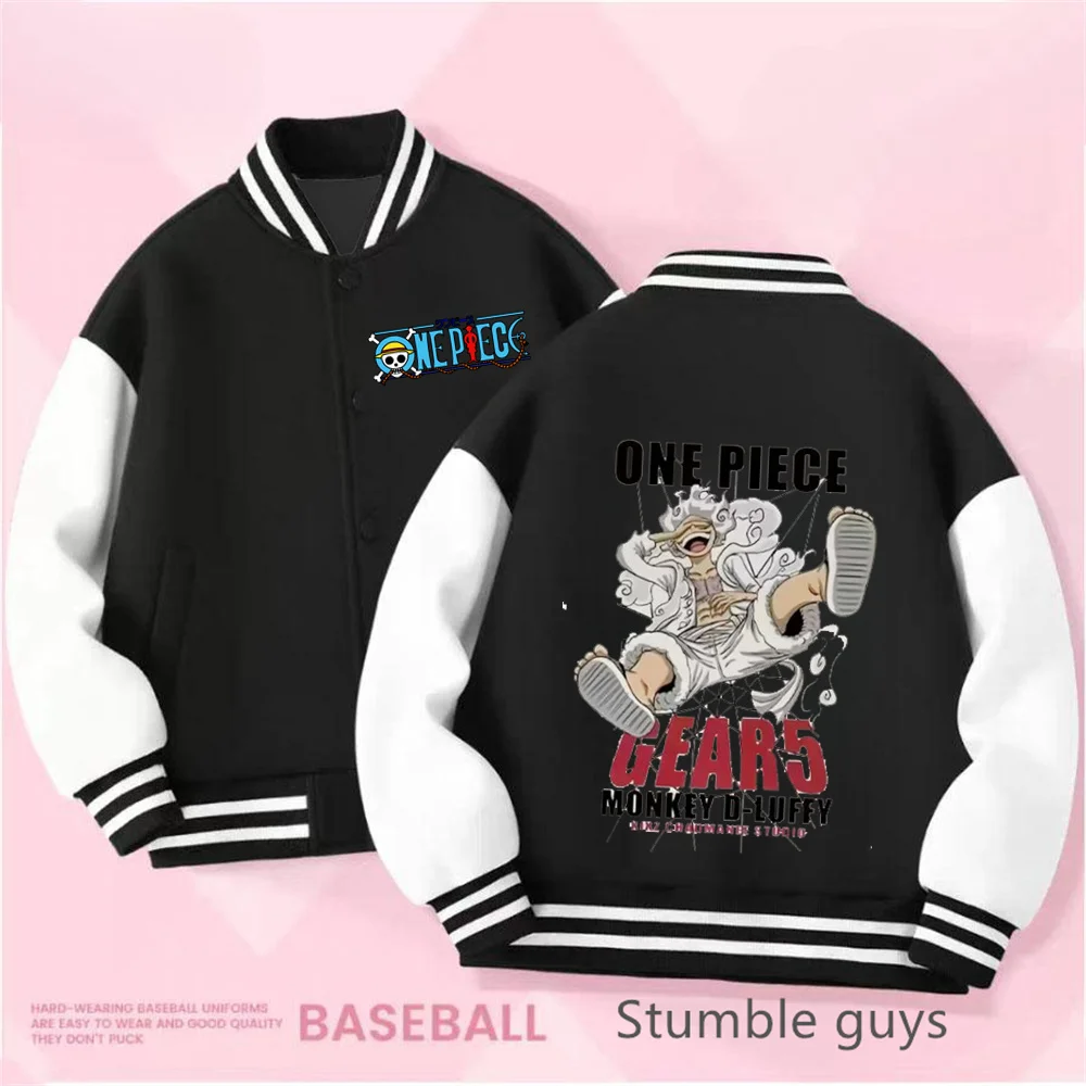 Kids One Piece Fall/Winter Jacket Baseball uniform Cartoon Print Boys and girls 2-14 years old Thick warm loose coat