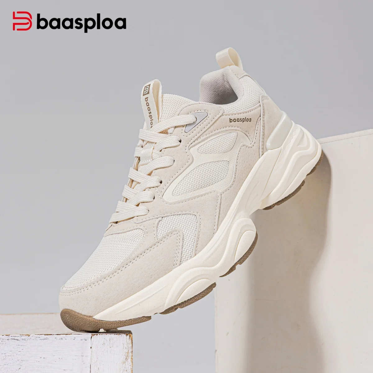 

Baasploa Women Walking Shoes 35-42 Fashion Lightweight Mesh Breathable Sport Shoes Brand Comfort Soft Female Casual Sneakers
