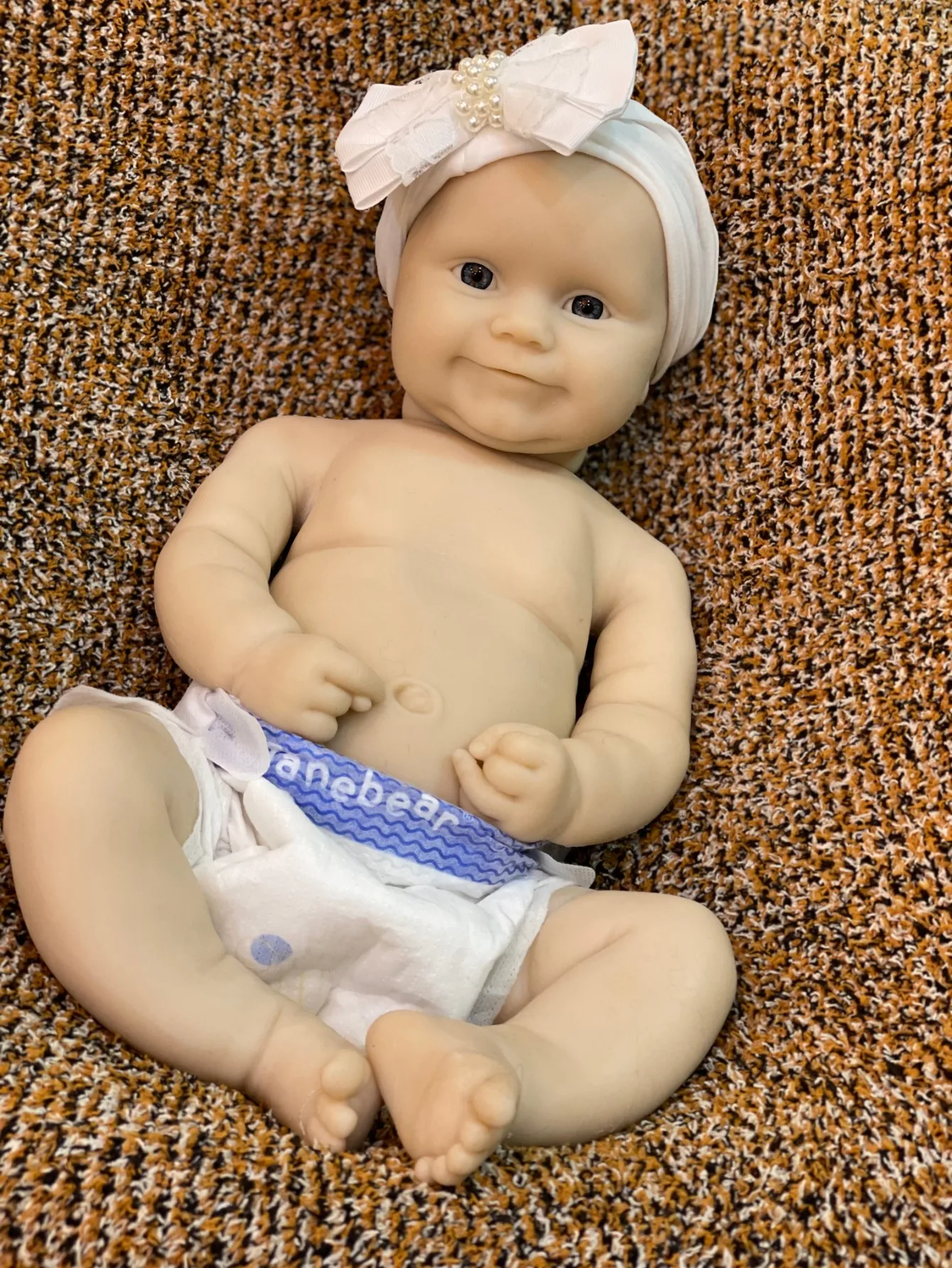 20 Inch Maddie Unpainted Full Silicone Reborn Baby Doll Unpainted Solid Silicone Newborn Babies Doll