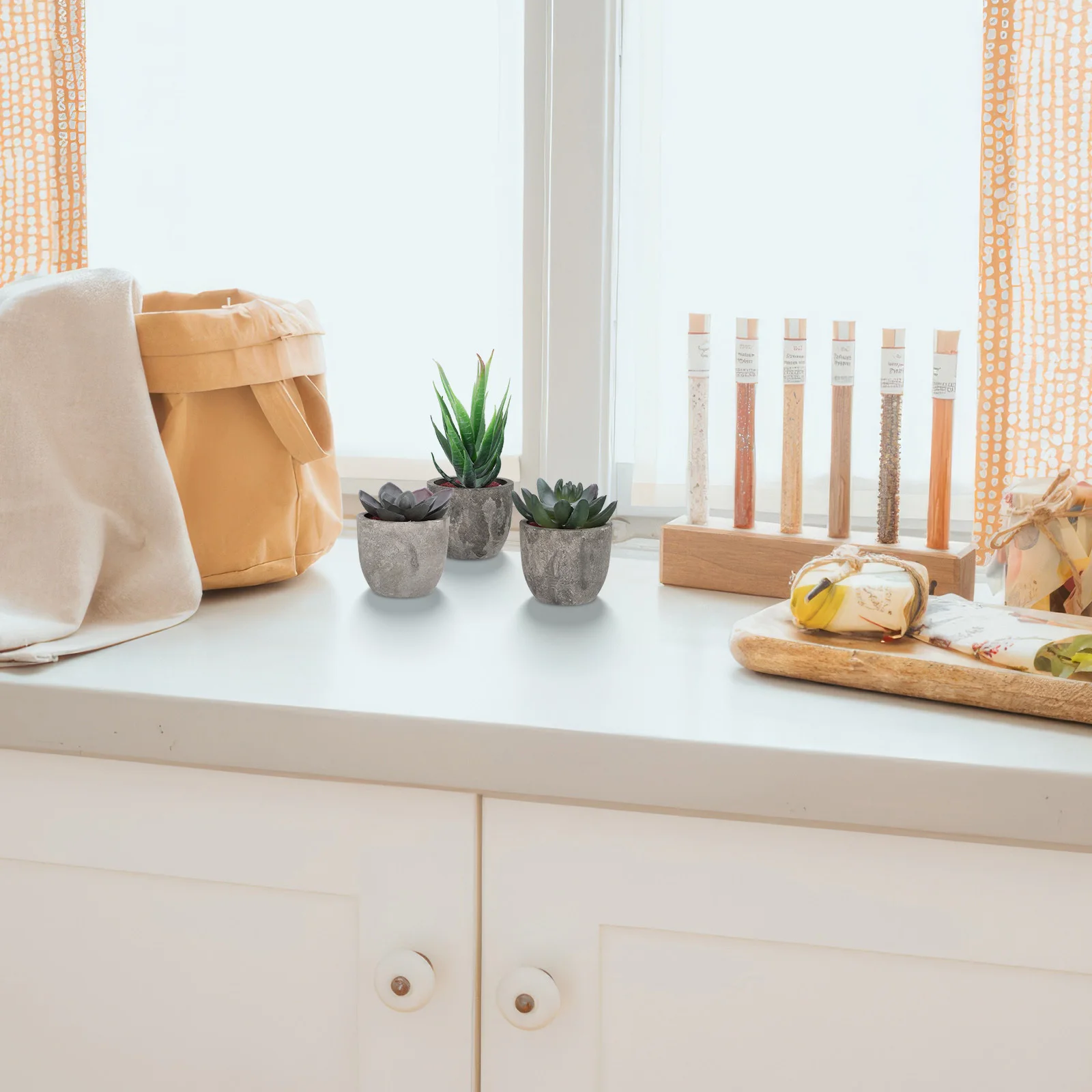 

3pcs Fake Succulent Plants with Pots Faux Potted Simulation Decorative House Plants for Office Home Restaurant Tabletop Greenery