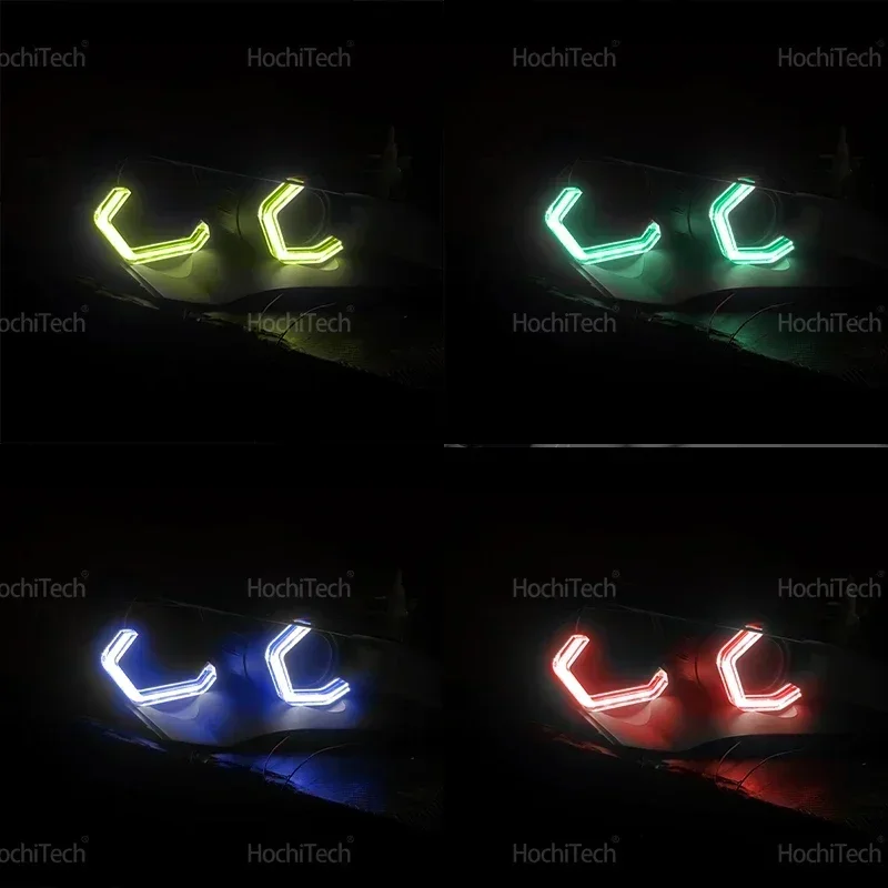 ل BMW X5 X5M E70 2007-2013 XDrive25i 30i XDrive18d XDrive20d 30d 35d RGB الملونة ديناميكية ضوء عيون الملاك خواتم Led M4 نمط #6