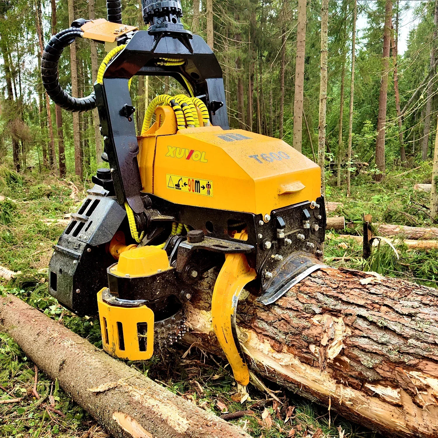 600HP XUVOL harvester head logging forest machinery for eucalyptus pine birch tree timber cutting harvesting wood felling cutter